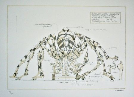 Litografía Delarozière - Spider - mecanique savante - Liverpool  La machine