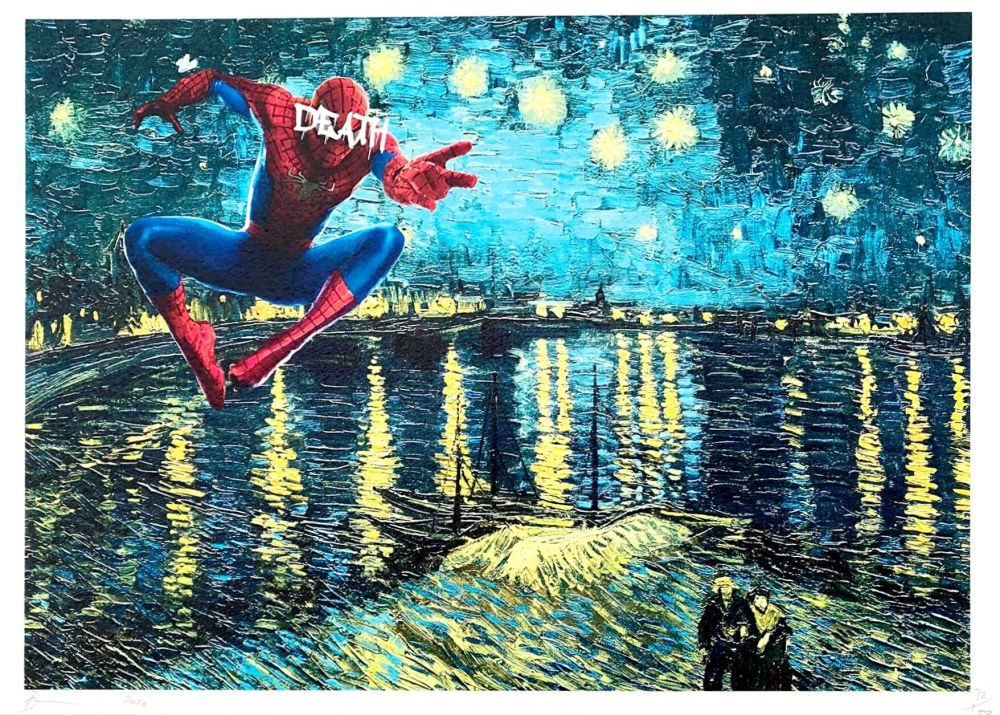 Estampa Numérica Death Nyc - Spiderman Starry Night