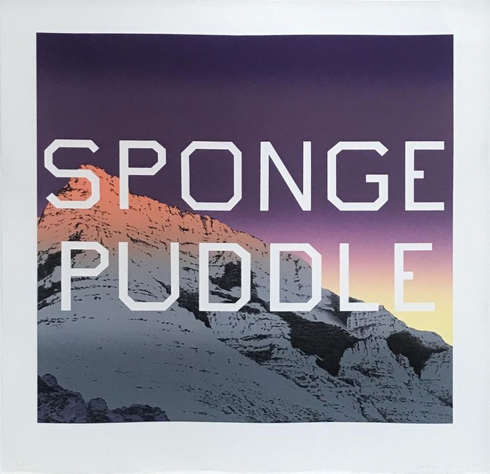 Litografía Ruscha - Sponge Puddle