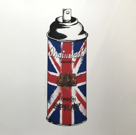 Serigrafía Mr Brainwash - Spray Can (Union Jack)