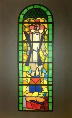 Litografía Braque - Stained glass window at Church of Saint Dominique, Varengeville