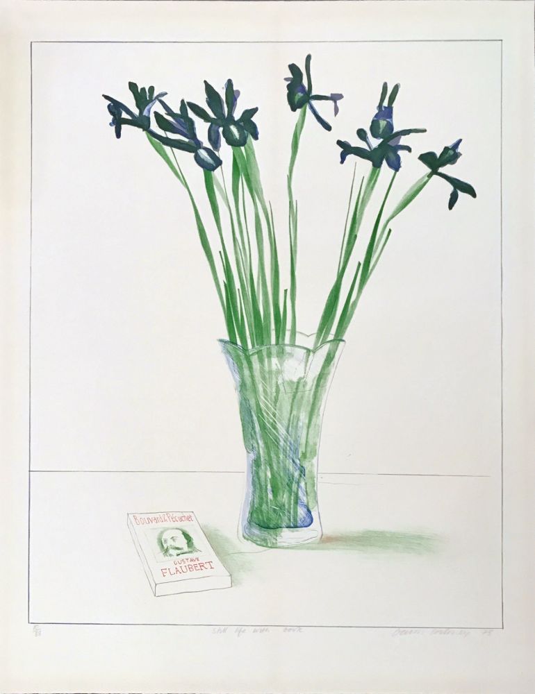 Litografía Hockney - Still Life with Book