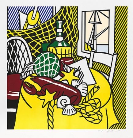 Serigrafía Lichtenstein - STILL LIFE WITH LOBSTER