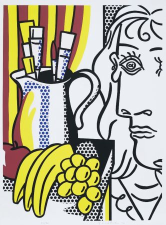 Serigrafía Lichtenstein - Still Life with Picasso