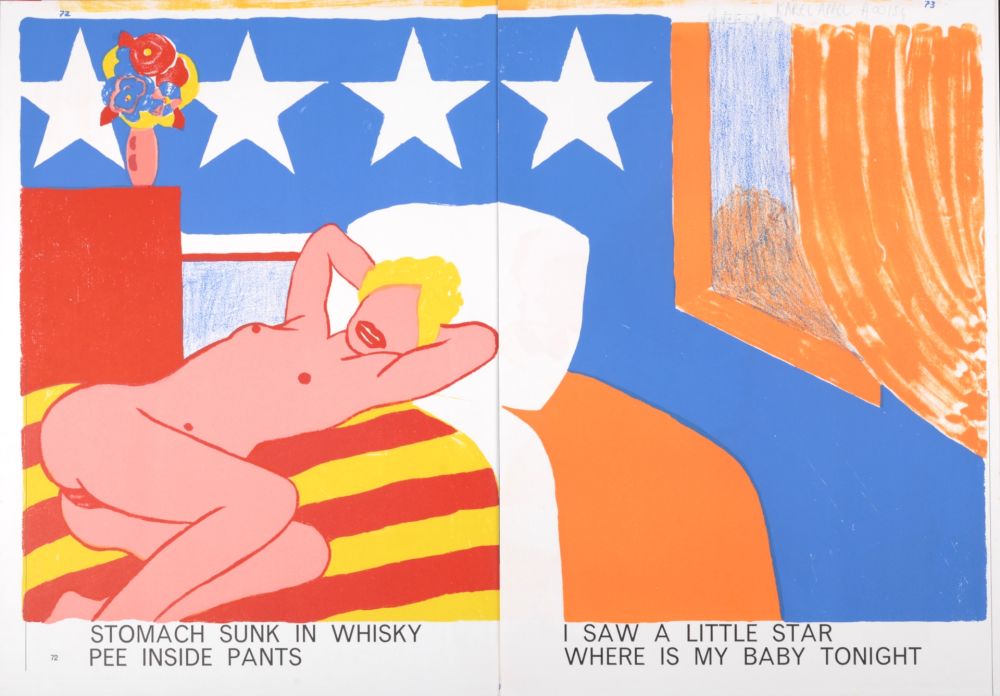 Litografía Wesselmann - Stomach Sunk in Whisky Pee Inside Pants