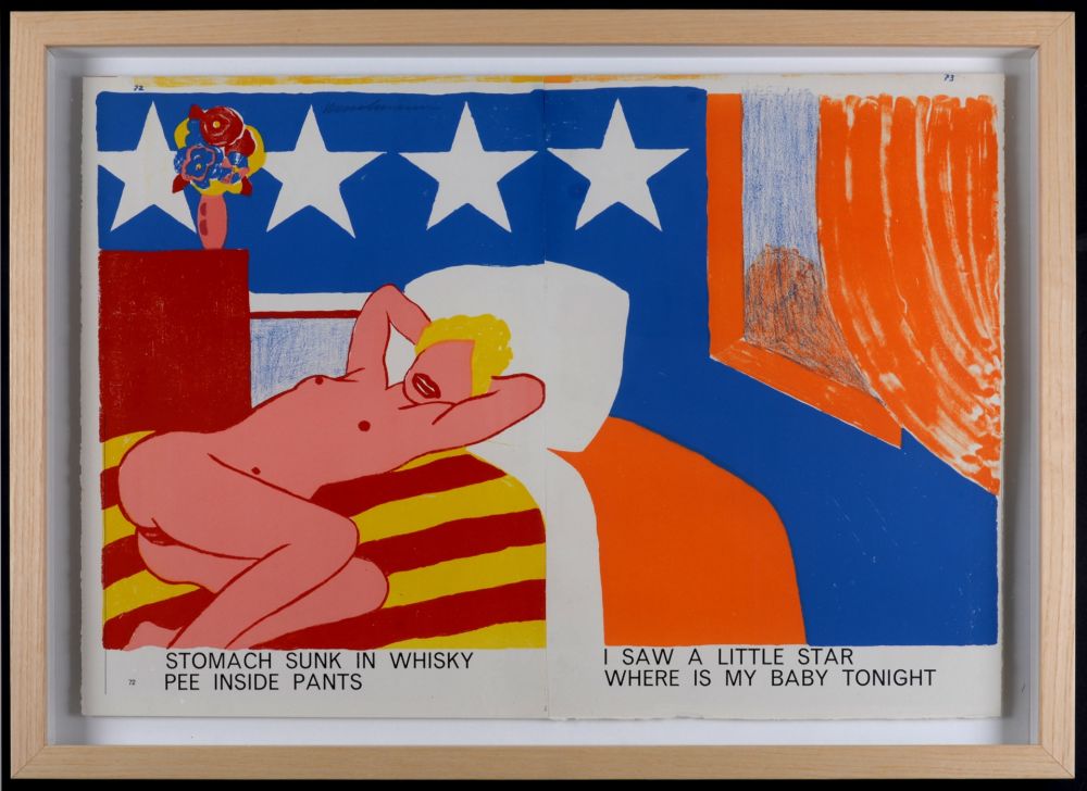 Litografía Wesselmann - Stomach Sunk In Whisky Pee Inside Pants, 1964 – Hand-signed & framed