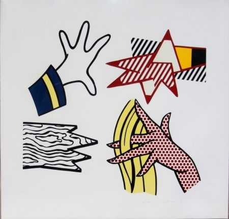 Litografía Lichtenstein - Study of Hands