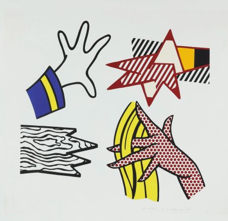 Serigrafía Lichtenstein - Study with Hands