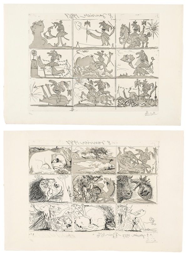 Aguafuerte Y Aguatinta Picasso - Sueño y mentira de Franco
