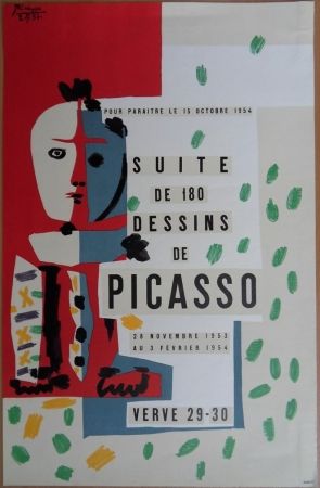 Litografía Picasso - Suite de 180 dessins - Verve 29/30