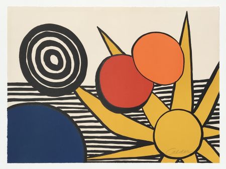 Litografía Calder - Sun with Planets