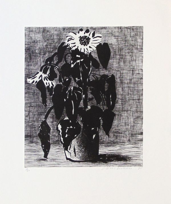 Aguafuerte Y Aguatinta Hockney - Sunflowers I