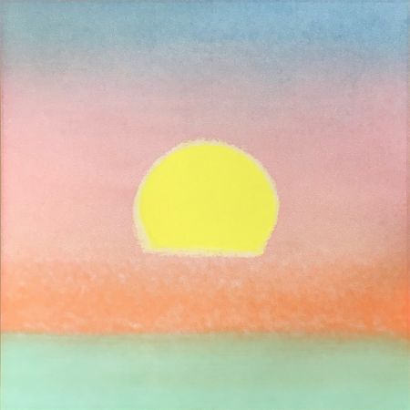 Serigrafía Warhol - Sunset [Unique] (Purple/Orange/Aqua/Yellow)