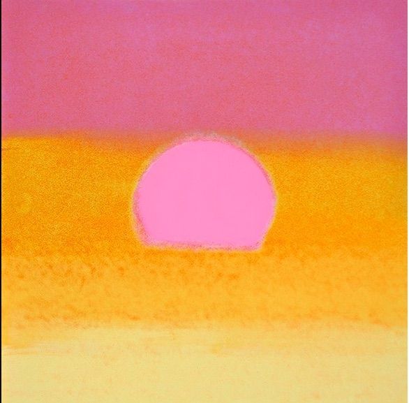 Serigrafía Warhol - Sunset (Unique) (Pink/Yellow)