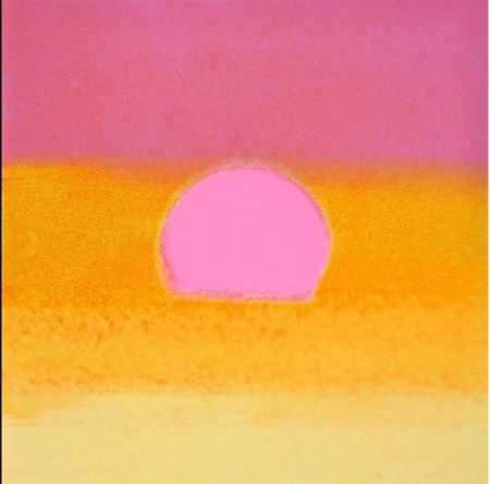 Serigrafía Warhol - Sunset (Unique) (Pink/Yellow)