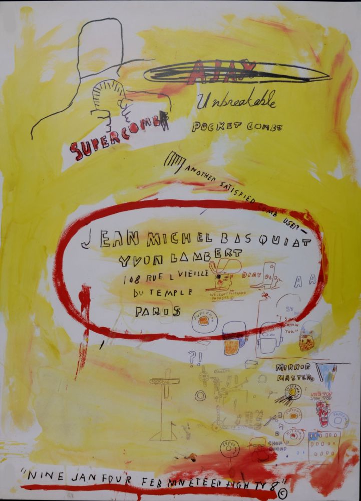 Litografía Basquiat - Super Comb, 1988