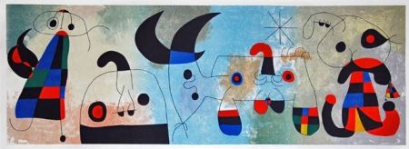 Litografía Miró - Sur quatre murs (sobre cuatro paredes)