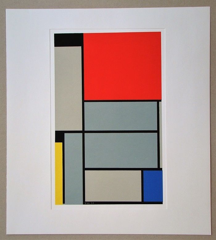 Serigrafía Mondrian - Tableau I. - 1921