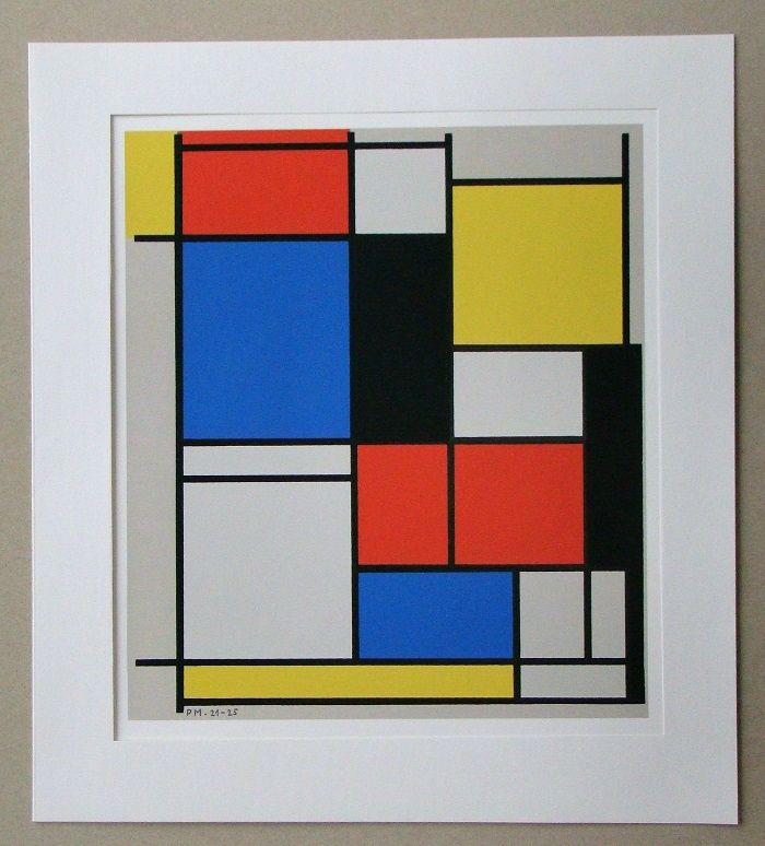 Serigrafía Mondrian - Tableau II. - 1921/25