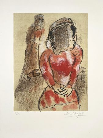 Litografía Chagall - Tamar belle-fille de Juda 