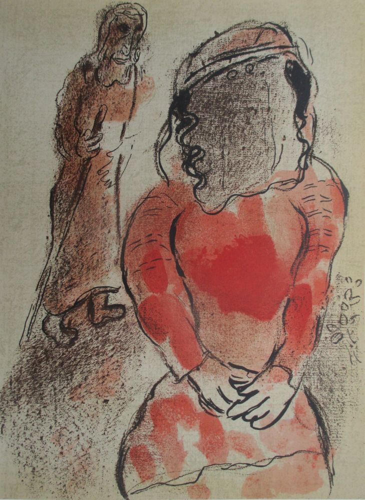 Litografía Chagall - Tamar Belle fille de Juda/ Tamar daughter in law of Juda