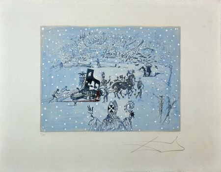 Grabado Dali -  Tauramachie Surrealiste The Piano In The Snow