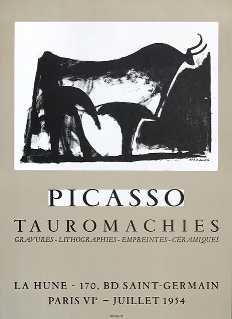 Litografía Picasso - ‘TAUROMACHIES’ AT LA HUNE, 1954.