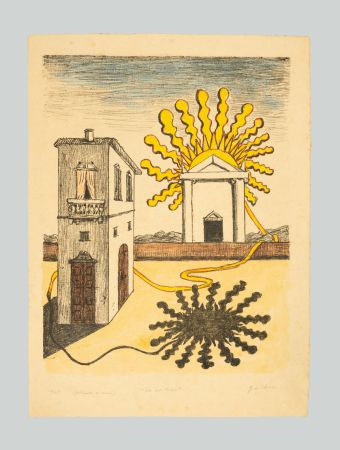 Litografía De Chirico - Tempio del Sole