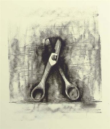 Litografía Dine - Ten winter tools (Scissor)