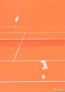 Litografía Aillaud - Tennis