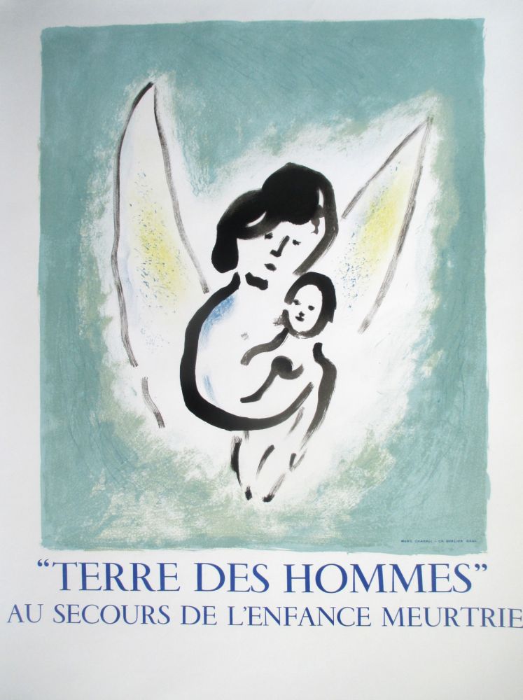 Litografía Chagall - Terre des Hommes