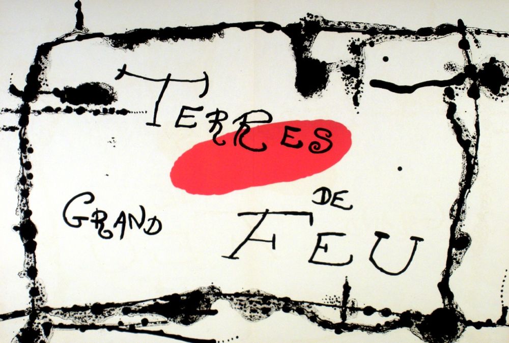 Litografía Miró - Terres de grand feu