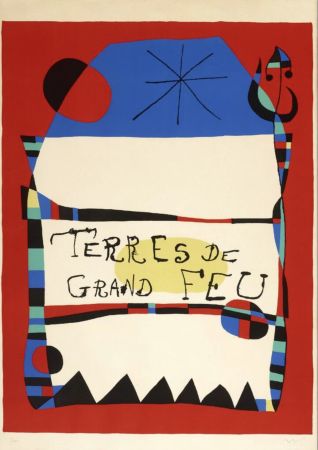 Litografía Miró - Terres de Grand Feu