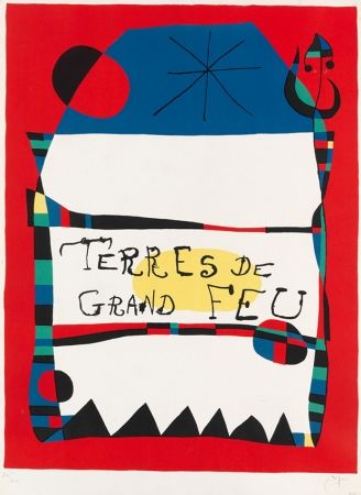 Litografía Miró - Terres de grand feu, 1956