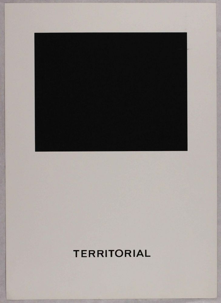 Serigrafía Agnetti - Territorial from 'Spazio perduto e spazio costruito' portfolio, Plate B