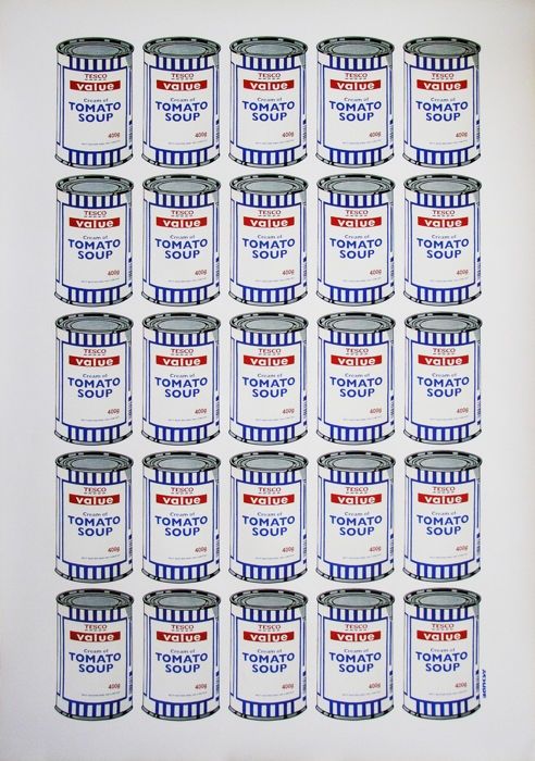 Litografía Banksy - Tesco Soup Can