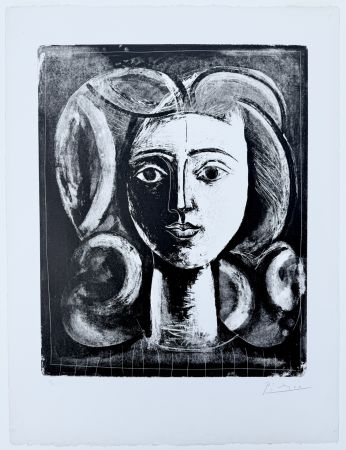 Litografía Picasso - Tete de Jeune Fille