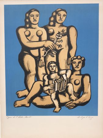 Litografía Leger - The Accordionist's Family