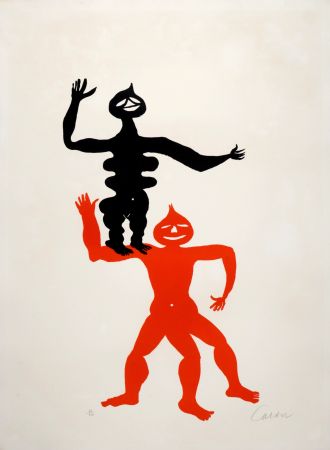 Litografía Calder - The Acrobats, c. 1975 - Hand-signed