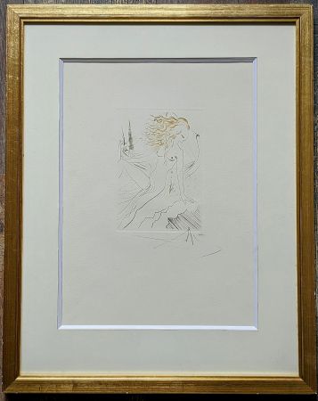 Grabado Dali - The Betrothed of the King of Algarve, Original Hand-signed  Etching in colours, 1972