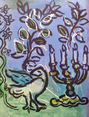 Litografía Chagall - The Candlestick