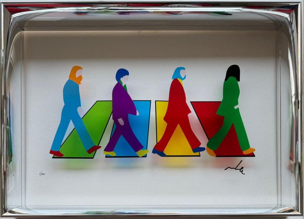 Serigrafía Lodola - The Fab Four (Plexiglass)