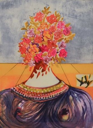 Litografía Dali - The Flowering of Inspiration (Gala en flours)