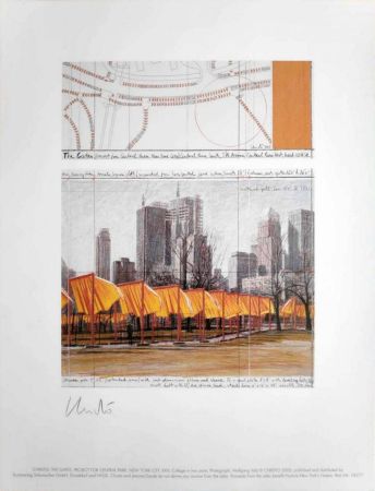 Litografía Christo & Jeanne-Claude - The Gates, Project for Central Park, New York, XIV