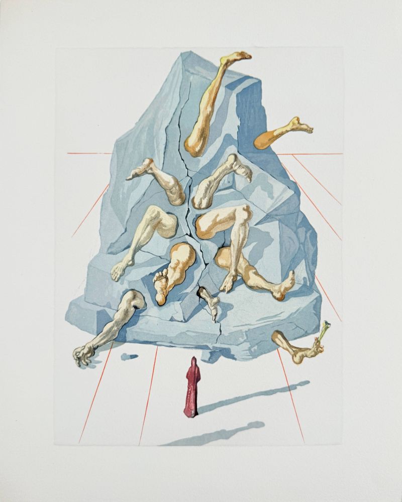 Grabado En Madera Dali - The Inferno, Canto 19 - The Simonists