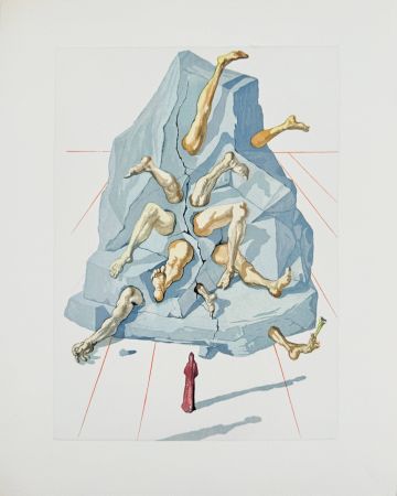 Grabado En Madera Dali - The Inferno, Canto 19 - The Simonists