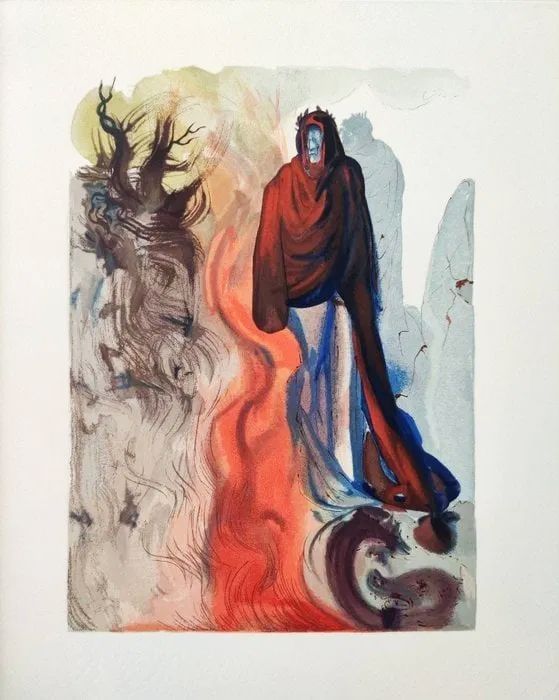 Grabado En Madera Dali - The Inferno, Canto 34 - Apparition de Dite