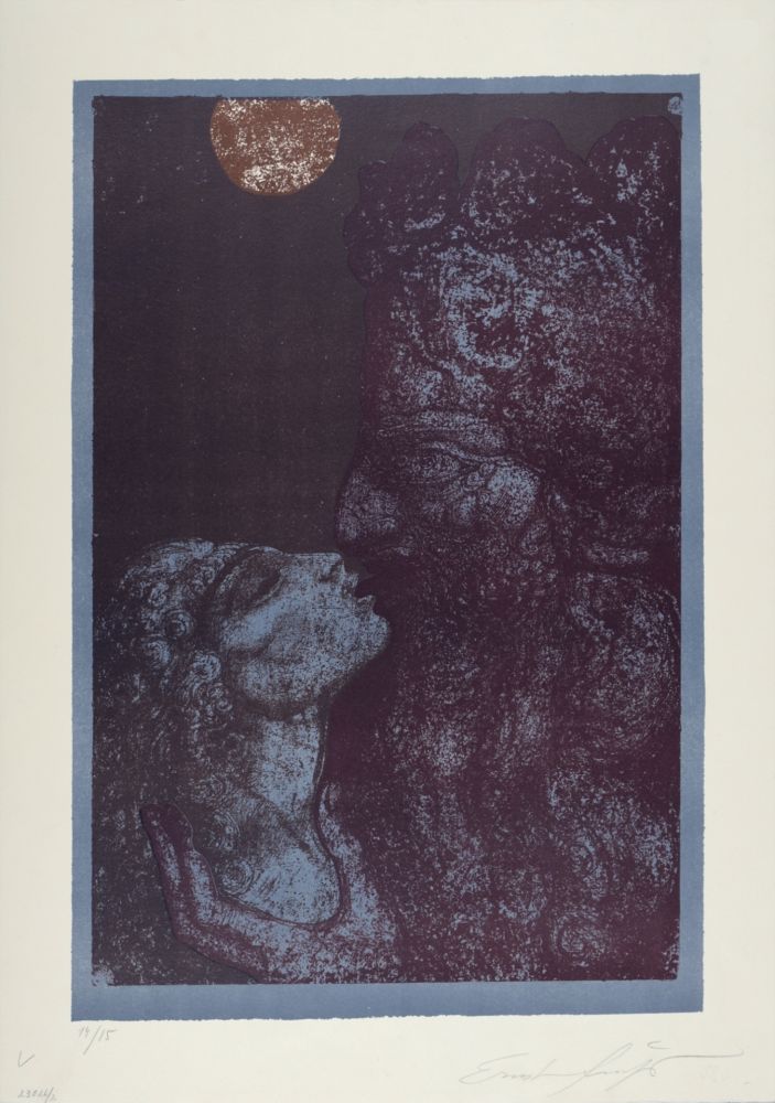 Litografía Fuchs - The Kiss, Samson and Delilah, 1967 - Hand-signed