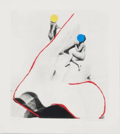 Litografía Baldessari - The life and opinions of Tristam Shandy 3 (Two Nude Women Perched on a Rock)