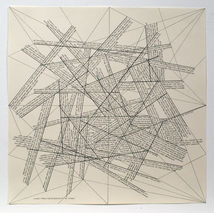 Grabado Lewitt - The Location of Lines. Lines from the Midpoints of Lines.